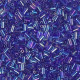 Miyuki Bugle 3mm Beads Cobalt lined sapphire ab BGL1-353